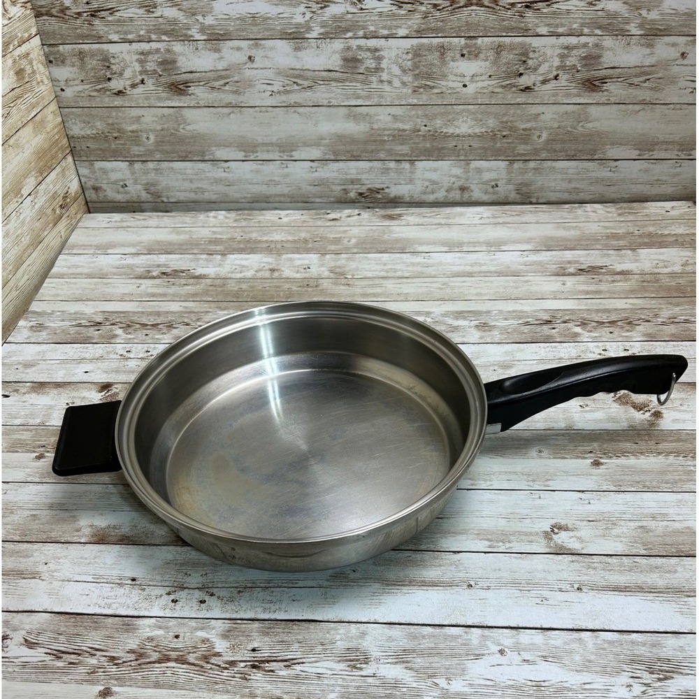 Lustre Craft Skillet Pan Silver 5-Ply Stainless Steel Multi Core USA 10.5 Inch
